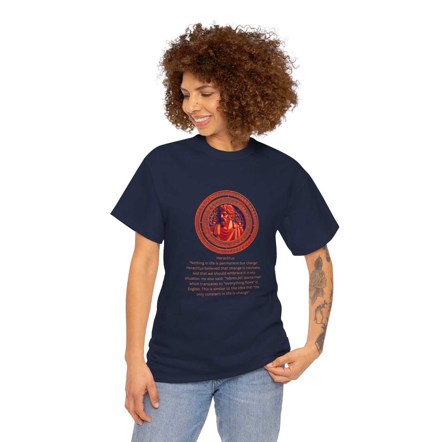 Heraclitus Greek Key Tee