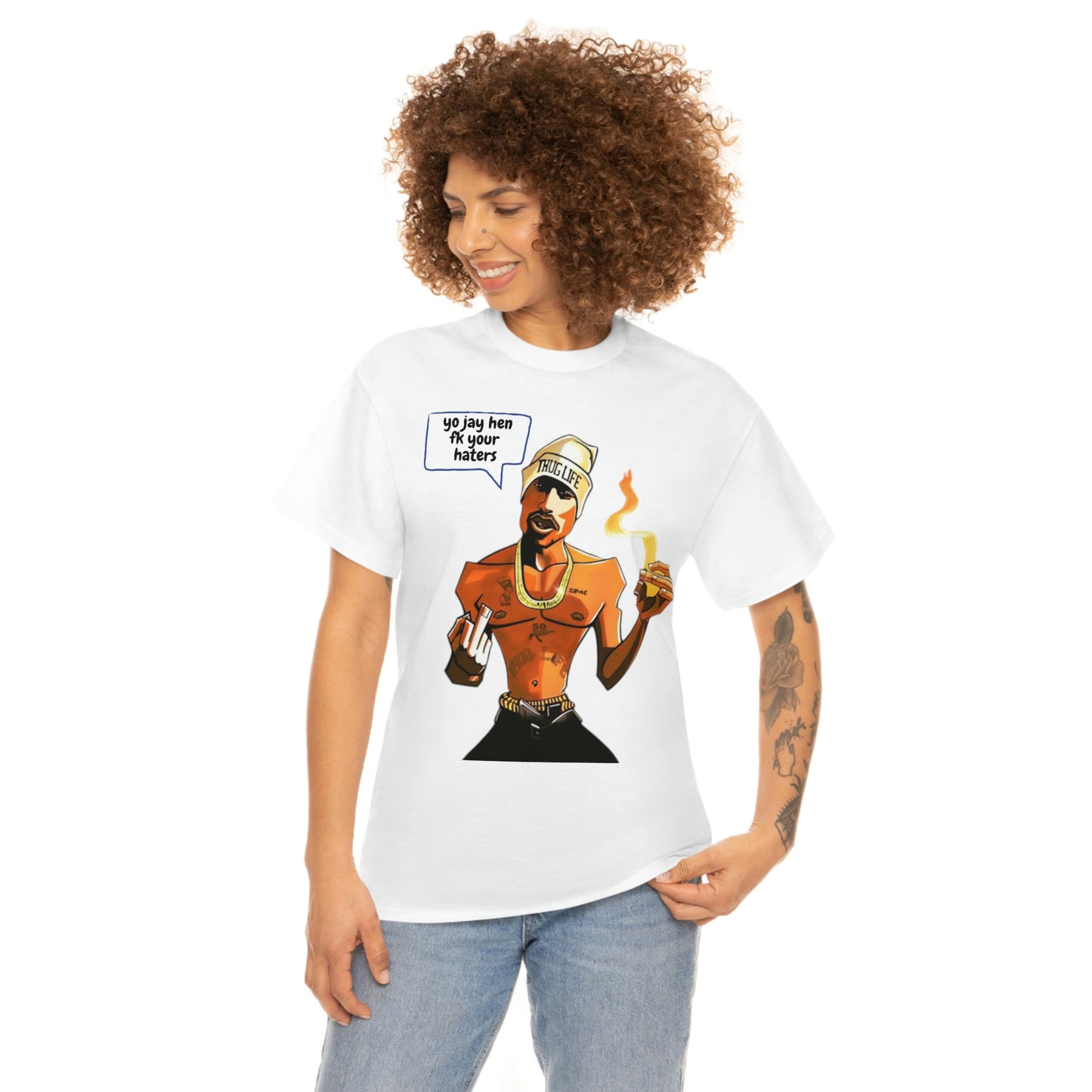 Tupac Fk Your Haters Cotton Tee - Add Your Own Name