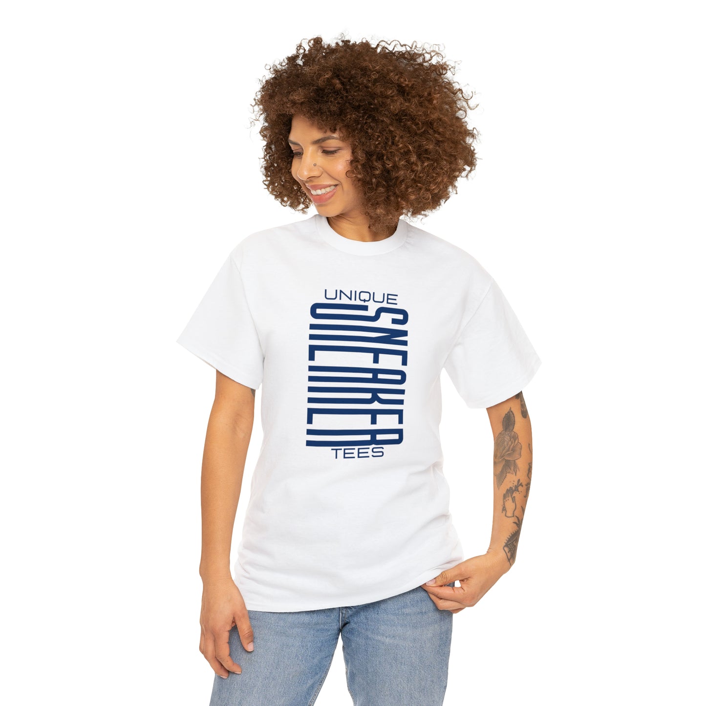 Unique Sneaker Navy Tee