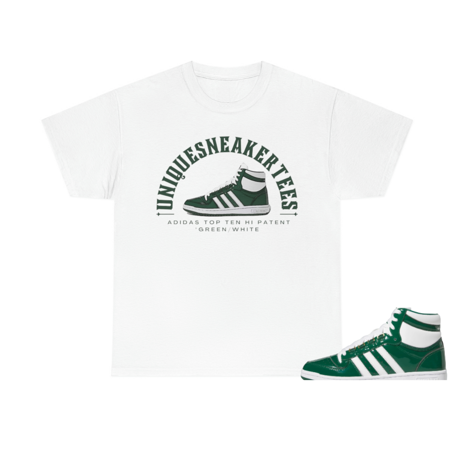 Adidas Top Ten Hi Patent "Green/White Tee