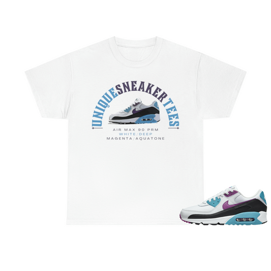 Air Max 90 PRM White/Deep Magenta/Aquatone Tee